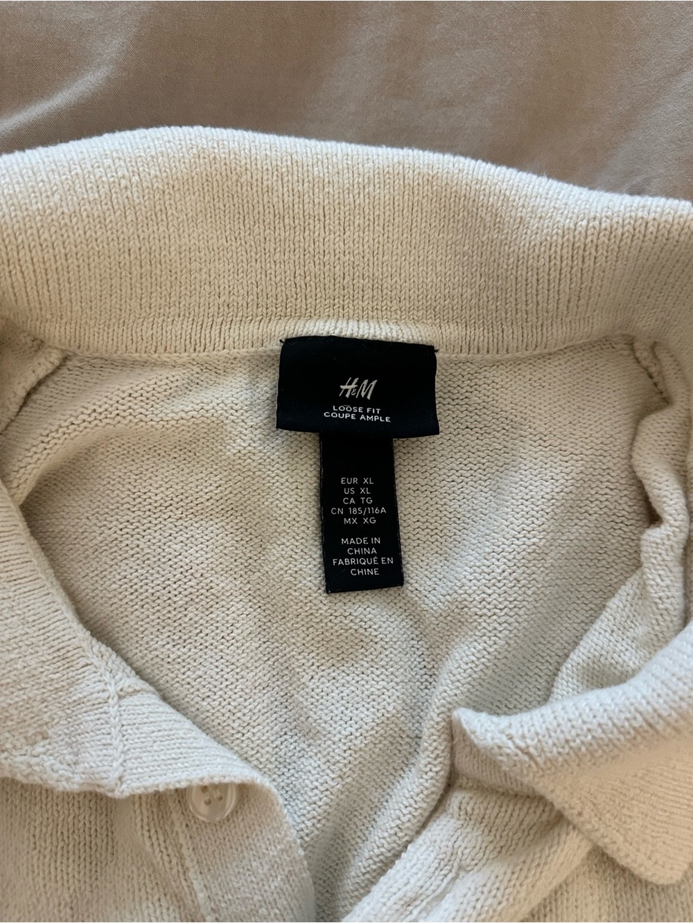 H&M Ivory Knit Polo Sweater - Picture 4 of 4